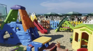 Play area on the affiliated beach