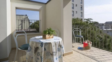 The balcony of one of our three-room apartments