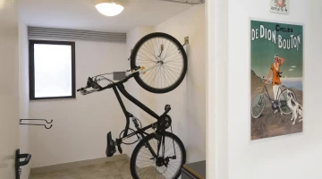 our bike storage with private spaces