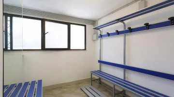 The changing room for athletes