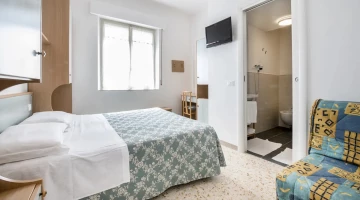 Double room with TV and private bathroom