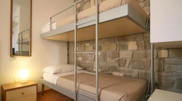 Bunk beds in quadruple room