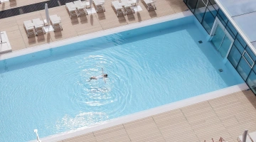 Vue aérienne de la piscine