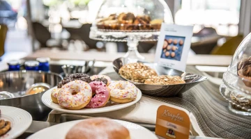 Selection of sweets at the breakfast buffet