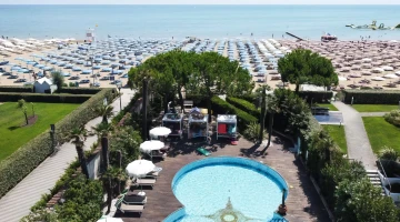Luftaufnahme des Schwimmbades