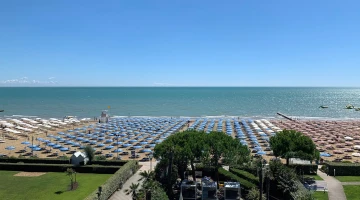 Blick auf den Privatstrand