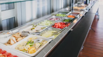 Buffet in the restaurant room