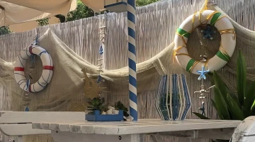 Barbereich auf der Terrasse