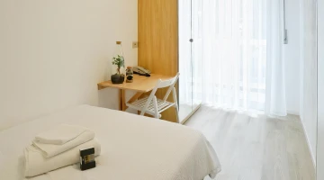 Detail of furnishings in a single room