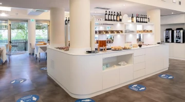 Breakfast buffet counter