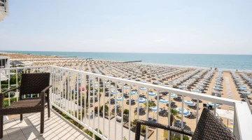 Panorama dal balcone di una camera