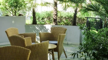 Espace détente dans le jardin