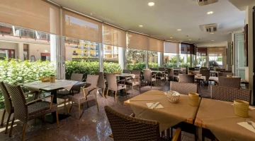 Tables on the terrace