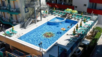 Aerial view of the swimming pool