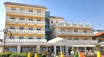 View of the hotel from the beach