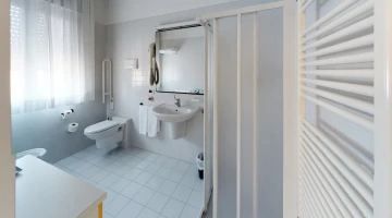 Bathroom with shower cubicle