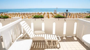 Terrace with sunbed