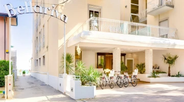Street side hotel facade