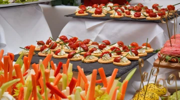 Vegetable buffet at the restaurant