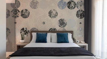 Détail du lit dans la chambre double