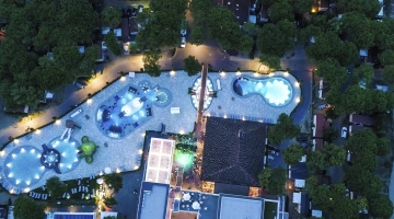 Parc aquatique du Camping Village Cavallino vu d'en haut