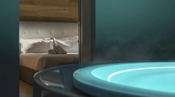 Jacuzzi extérieur dans la suite