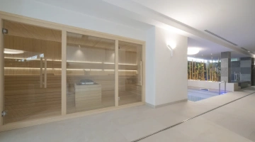 Accès au sauna du Camping Village Cavallino