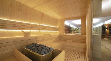 Sauna finlandais au spa du Camping Village Cavallino