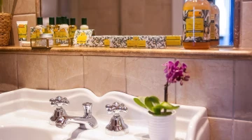 Badezimmer und Toilettenartikel
