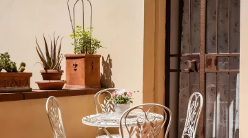 Terrasse avec sièges