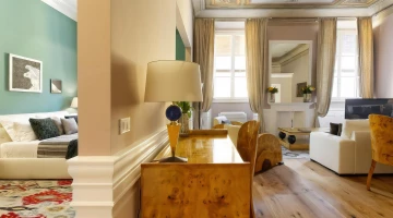 Wohn- und Schlafzimmer in der Junior Suite