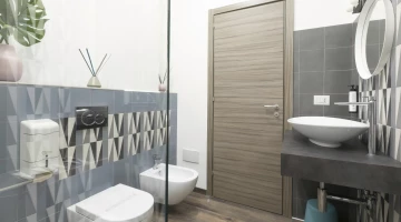 Salle de bain avec douche