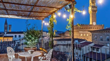 Terrace with city view