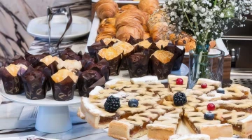 Sweets at the breakfast buffet