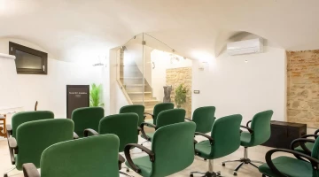 Meeting room with armchairs
