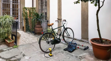 Bike storage in the yard