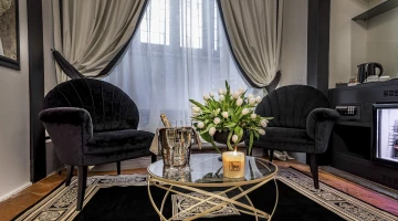Coin salon dans la suite de luxe