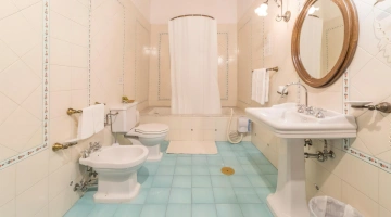 Salle de bain privée avec baignoire et douche