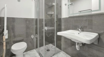 Private bathroom with shower cubicle