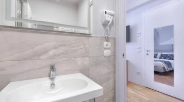 Hairdryer in the bathroom
