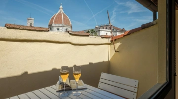 Balkon in der Juniorsuite mit Blick auf den Dom