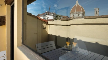 Balkon in der Juniorsuite mit Blick auf den Dom