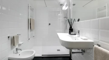 Bathroom with shower cubicle