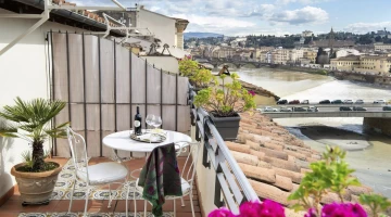 Terrasse privée avec vue sur l&#39;Arno