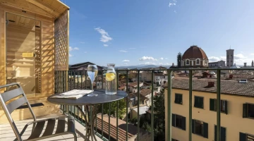 Balcone panoramico con sauna