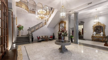 Staircase to access the floors