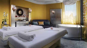 Area with relaxation loungers