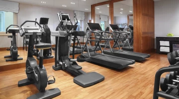 Equipped fitness room