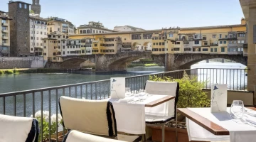 Picteau Bistro &amp; Bar mit Panoramablick auf die Ponte Vecchio
