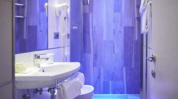 Bathroom with shower cubicle